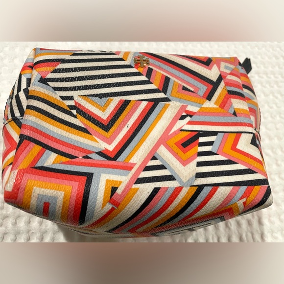 Tory Burch Kerrington T Print Wristlet & Cosmetic Pouch - Picture 12 of 14